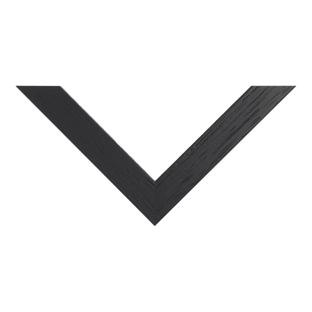 Top view of Box picture frame in black grain