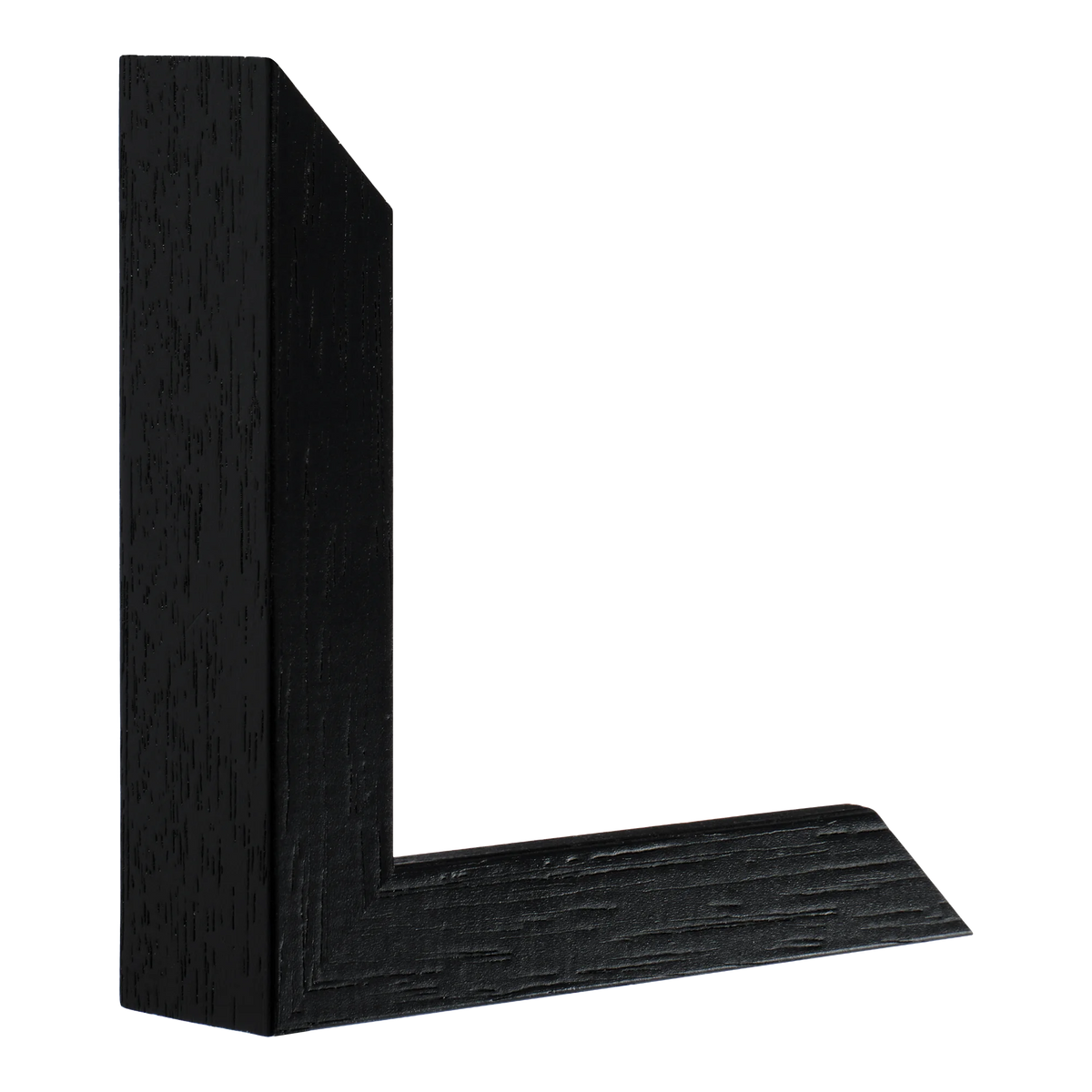 Vertical view of box black grain picture frame