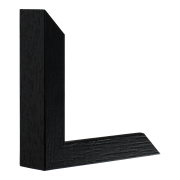 Vertical view of box black grain picture frame sample
