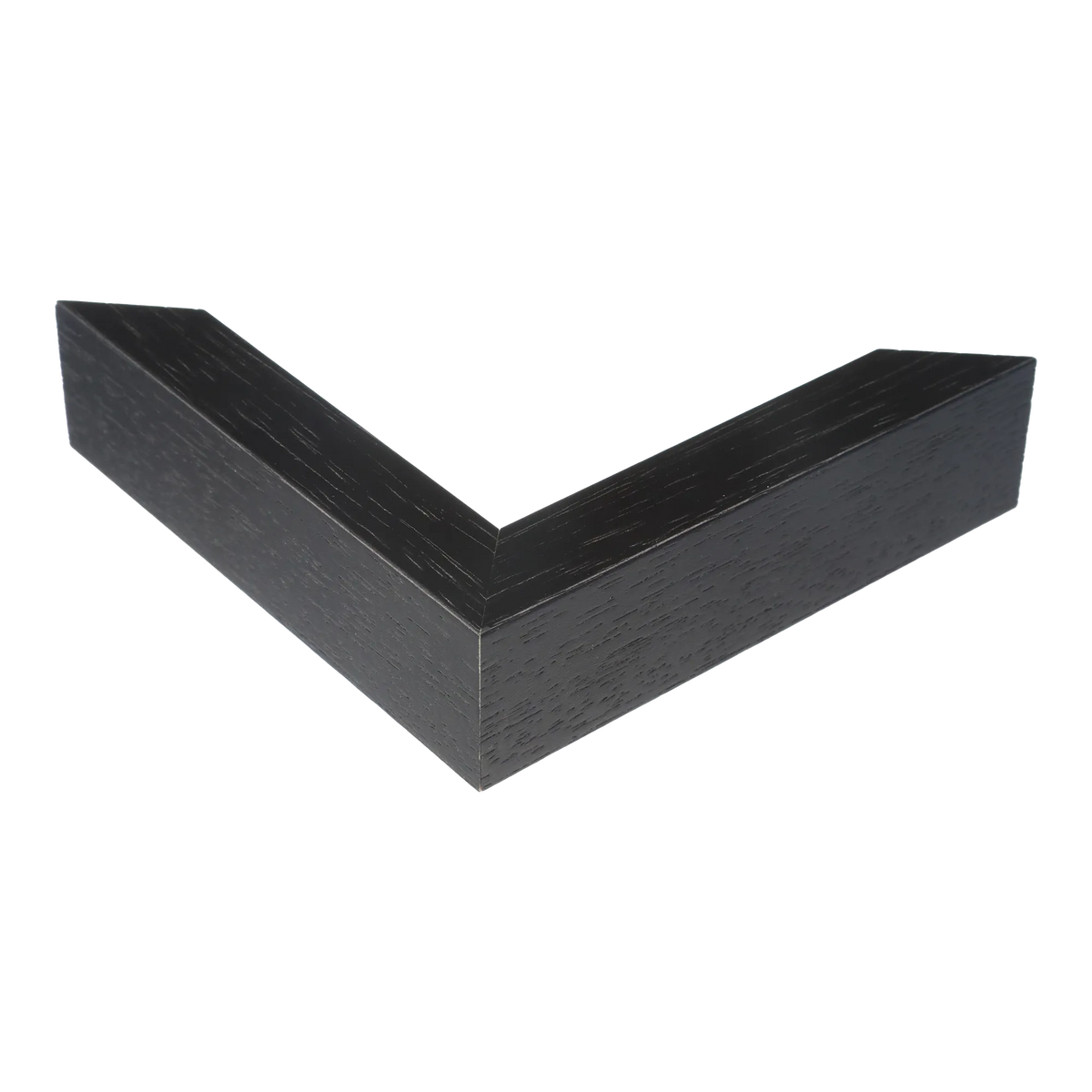 Corner view of Box in black grain picture frame