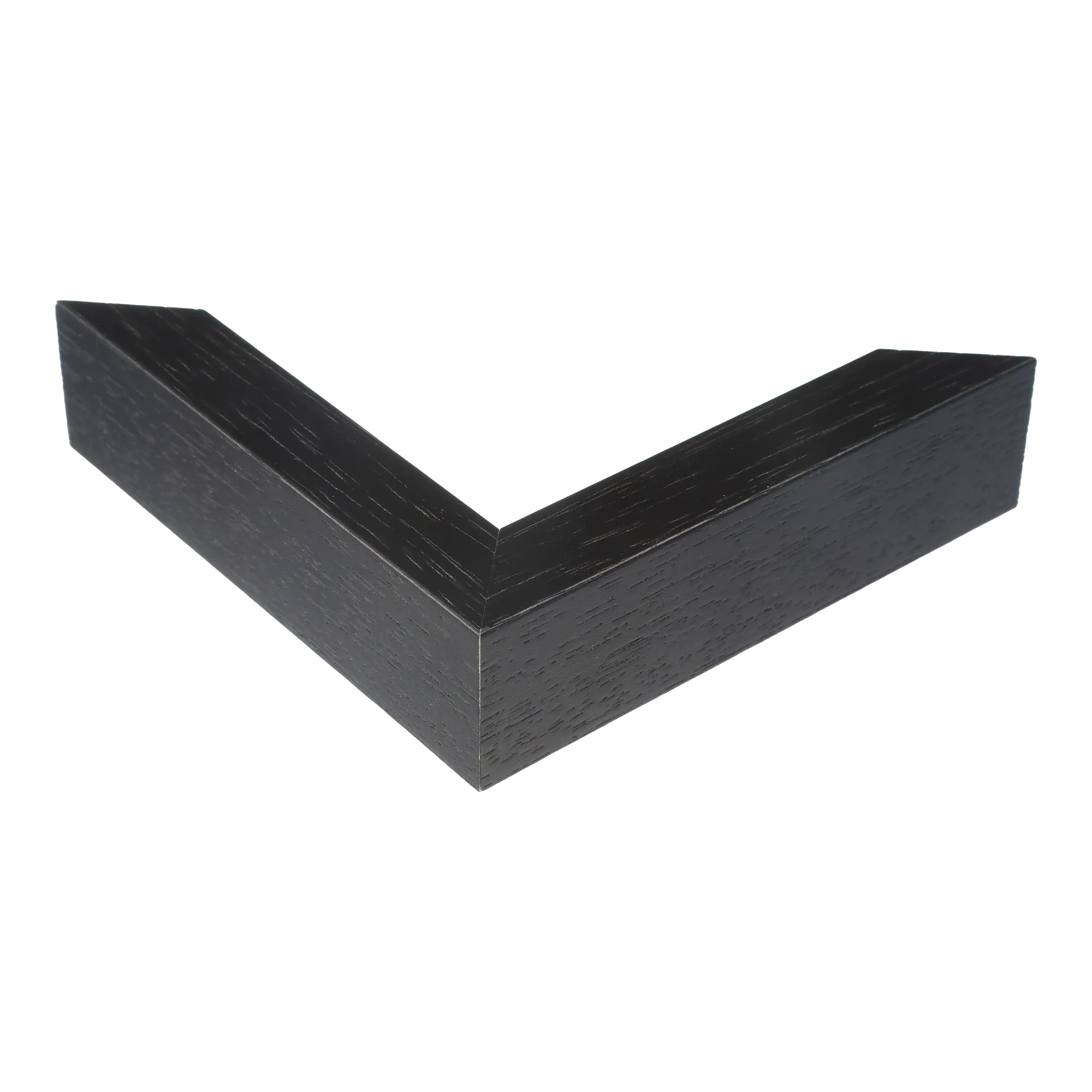 Corner view of Box in black grain picture frame