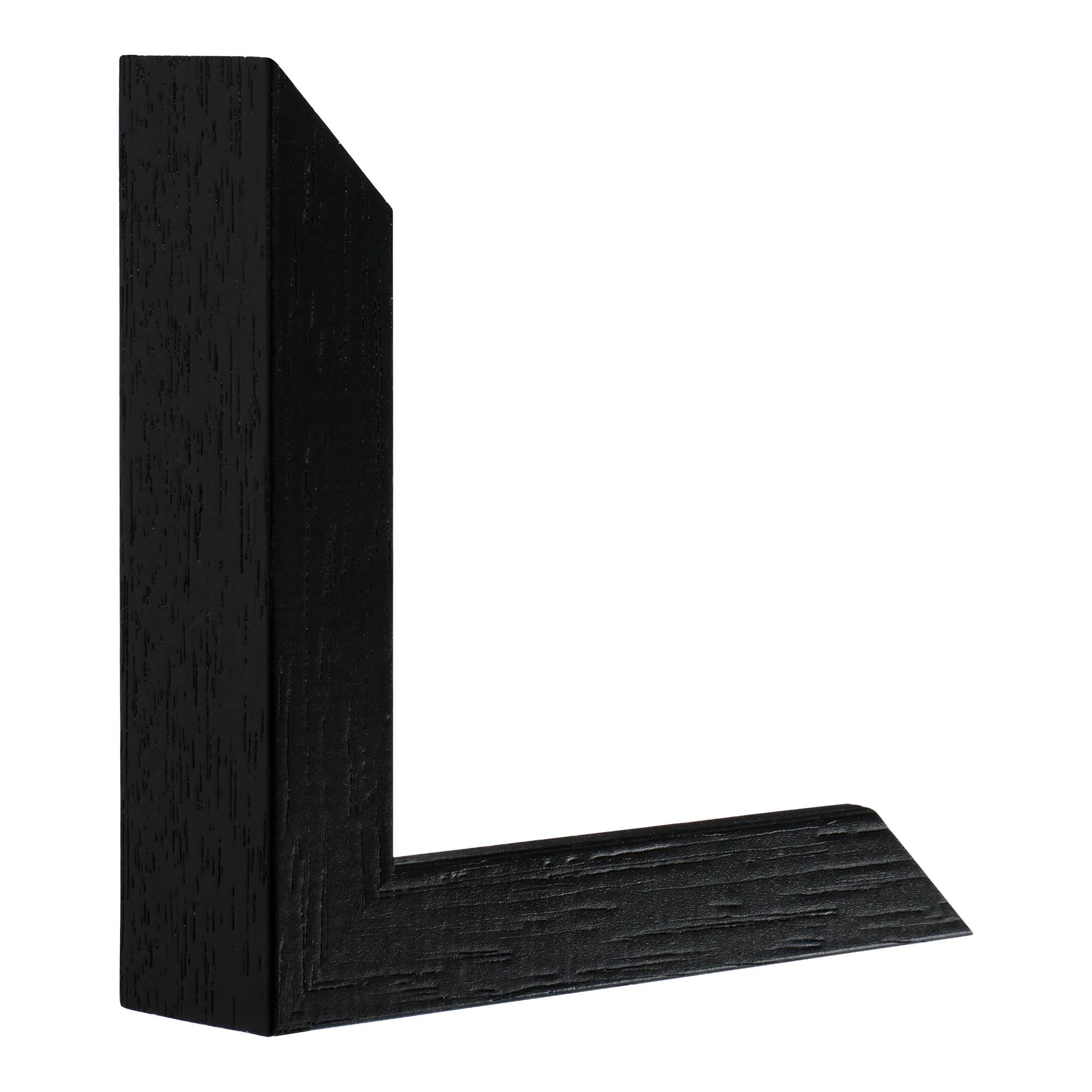 Vertical view of box black grain picture frame