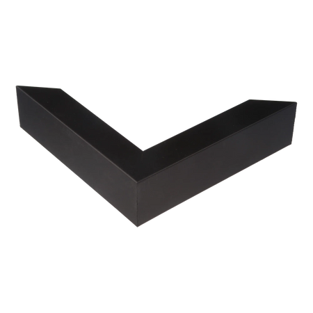 Corner view of Box in black picture frame