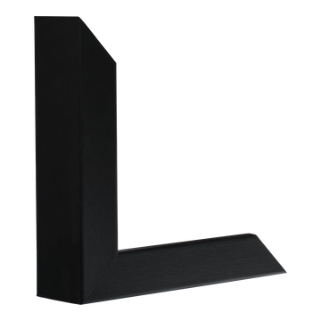 Vertical view of box black picture frame sample
