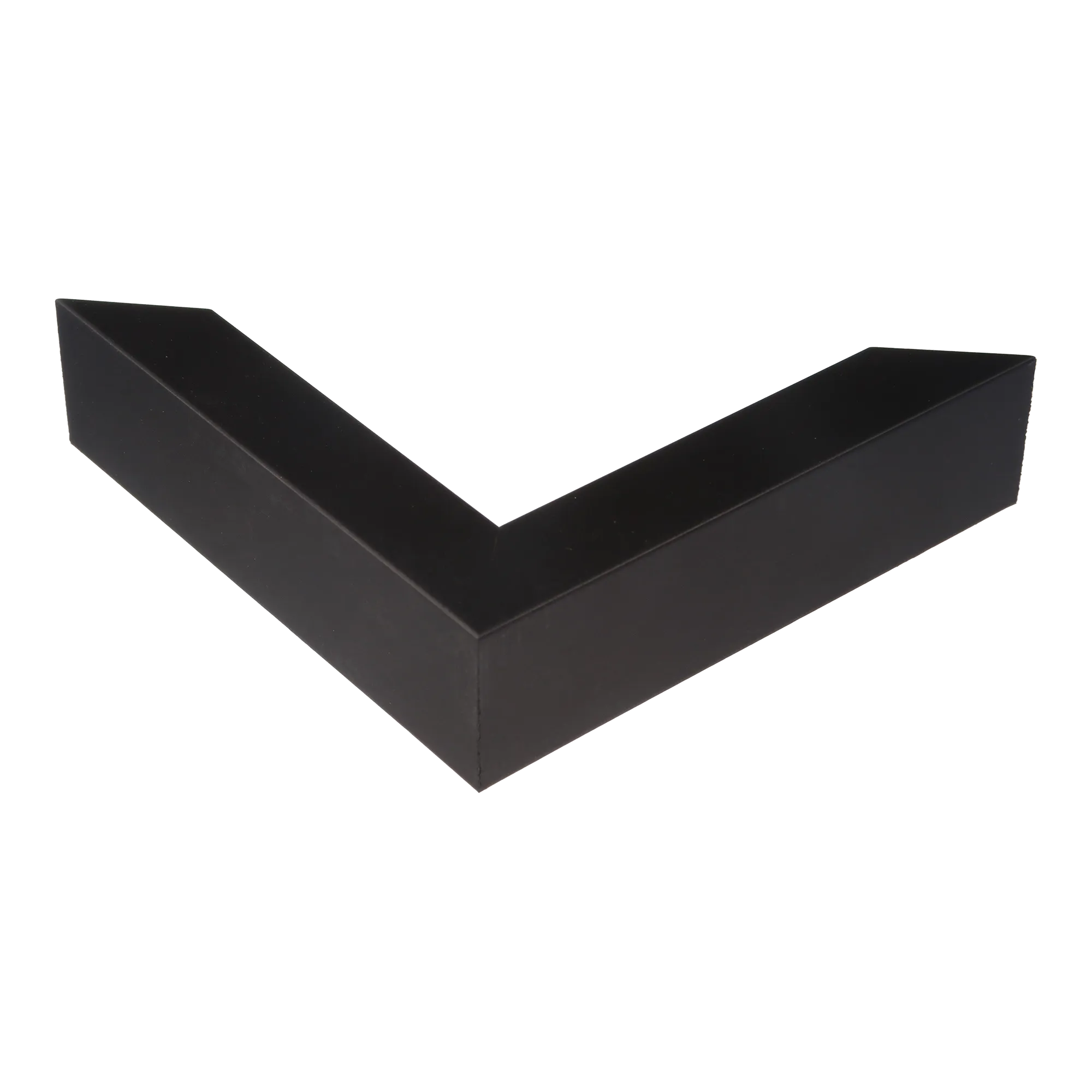 Corner view of Box in black picture frame