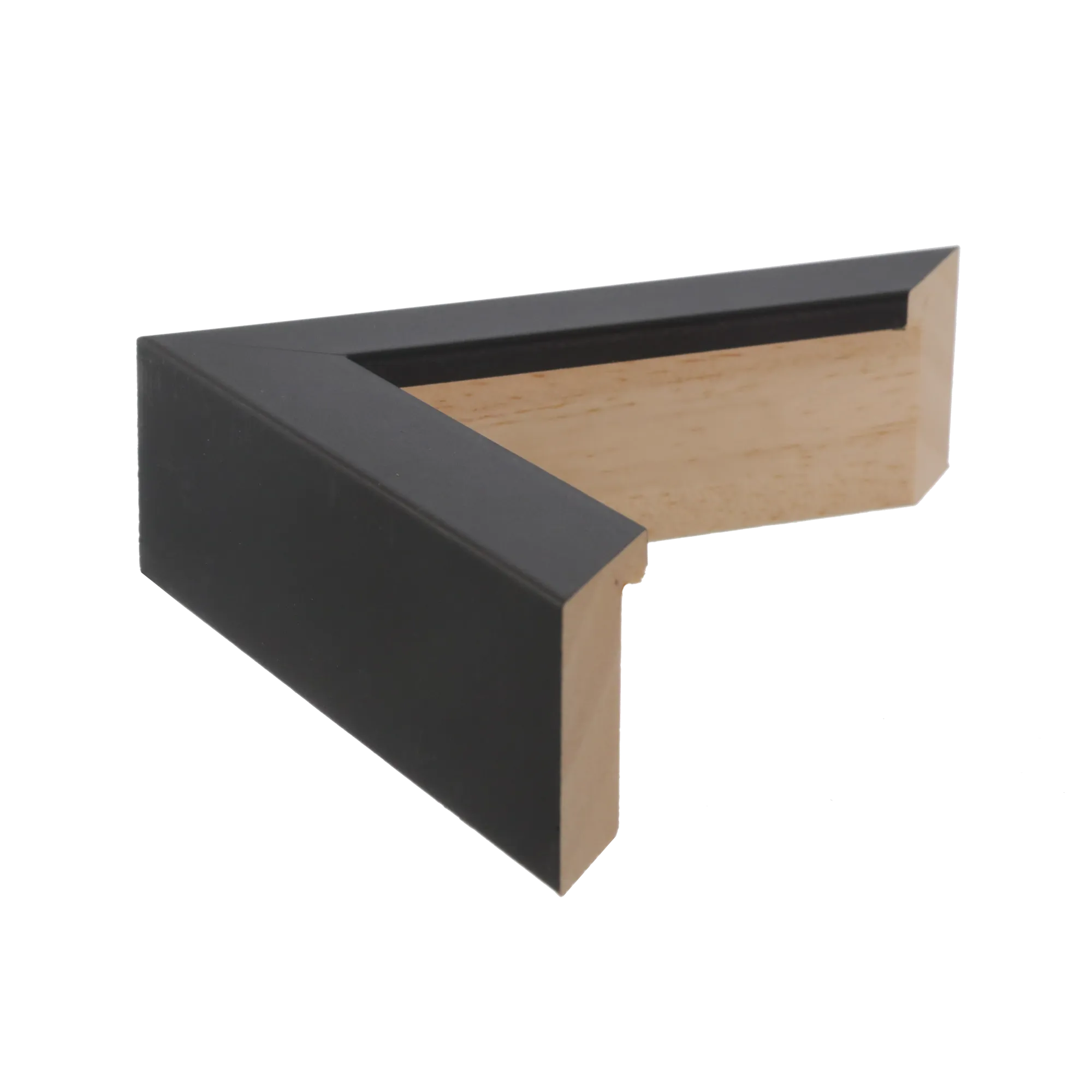 Side view of Box picture frame in black