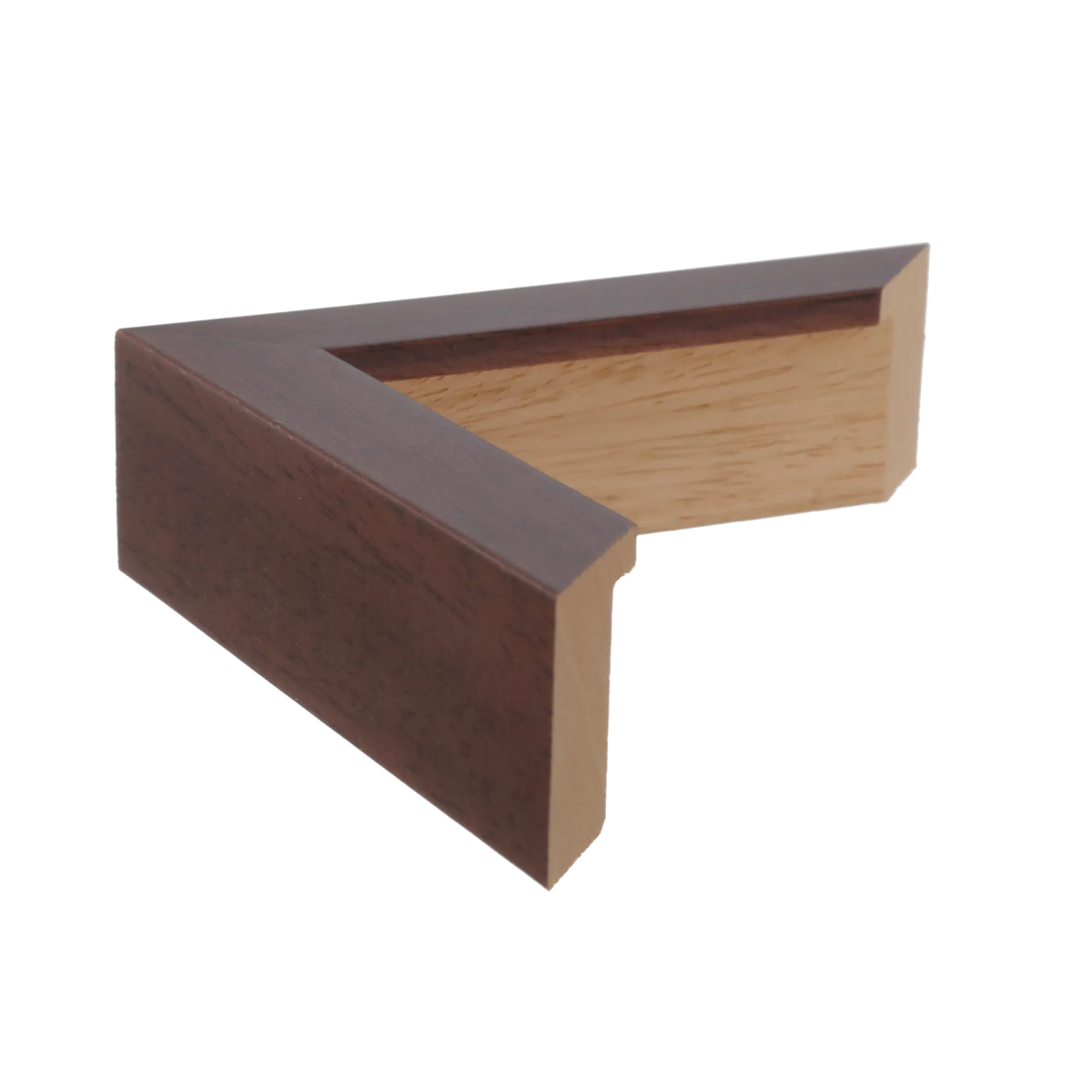 Side view of Box picture frame in brown