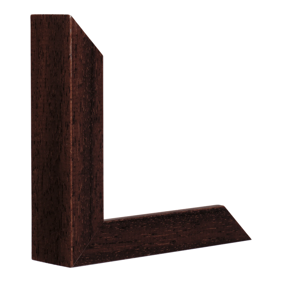 Vertical view of box brown picture frame