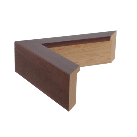 Side view of Box picture frame in brown
