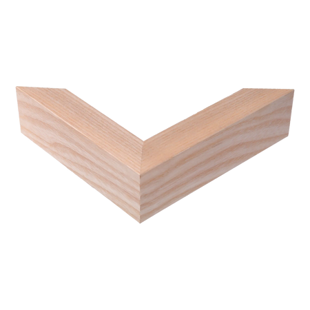 Corner view of Box in natural picture frame