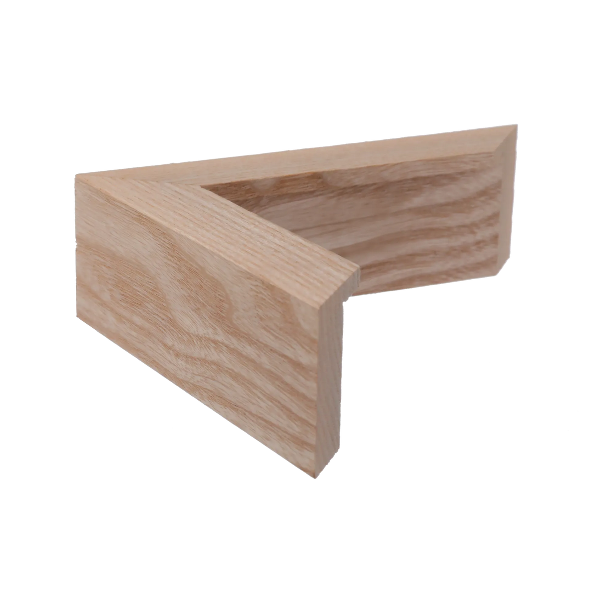 Side view of Box picture frame in natural