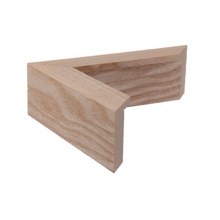 Side view of Box picture frame in natural