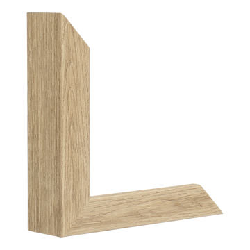 Vertical view of box oak grain picture frame sample