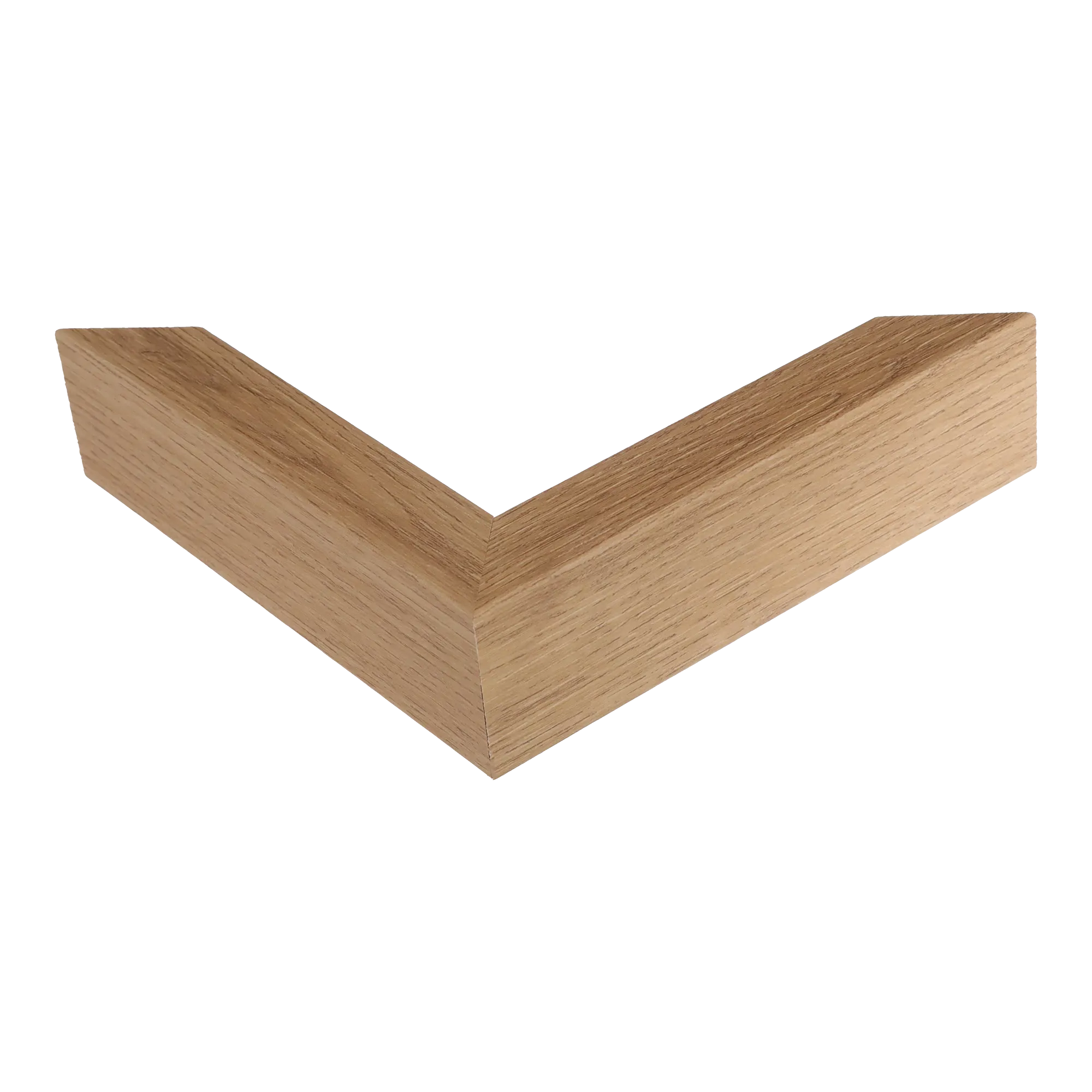 Corner view of Box in oak grain picture frame