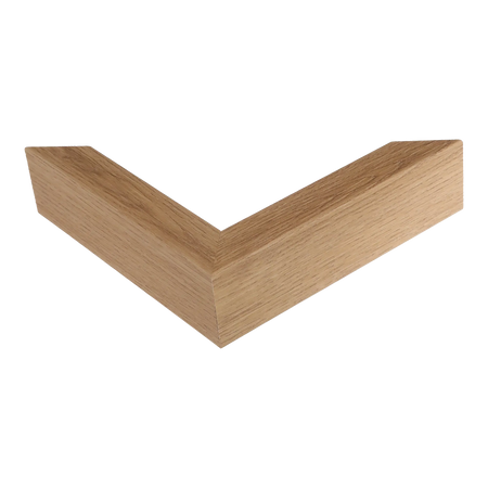 Corner view of Box in oak grain picture frame