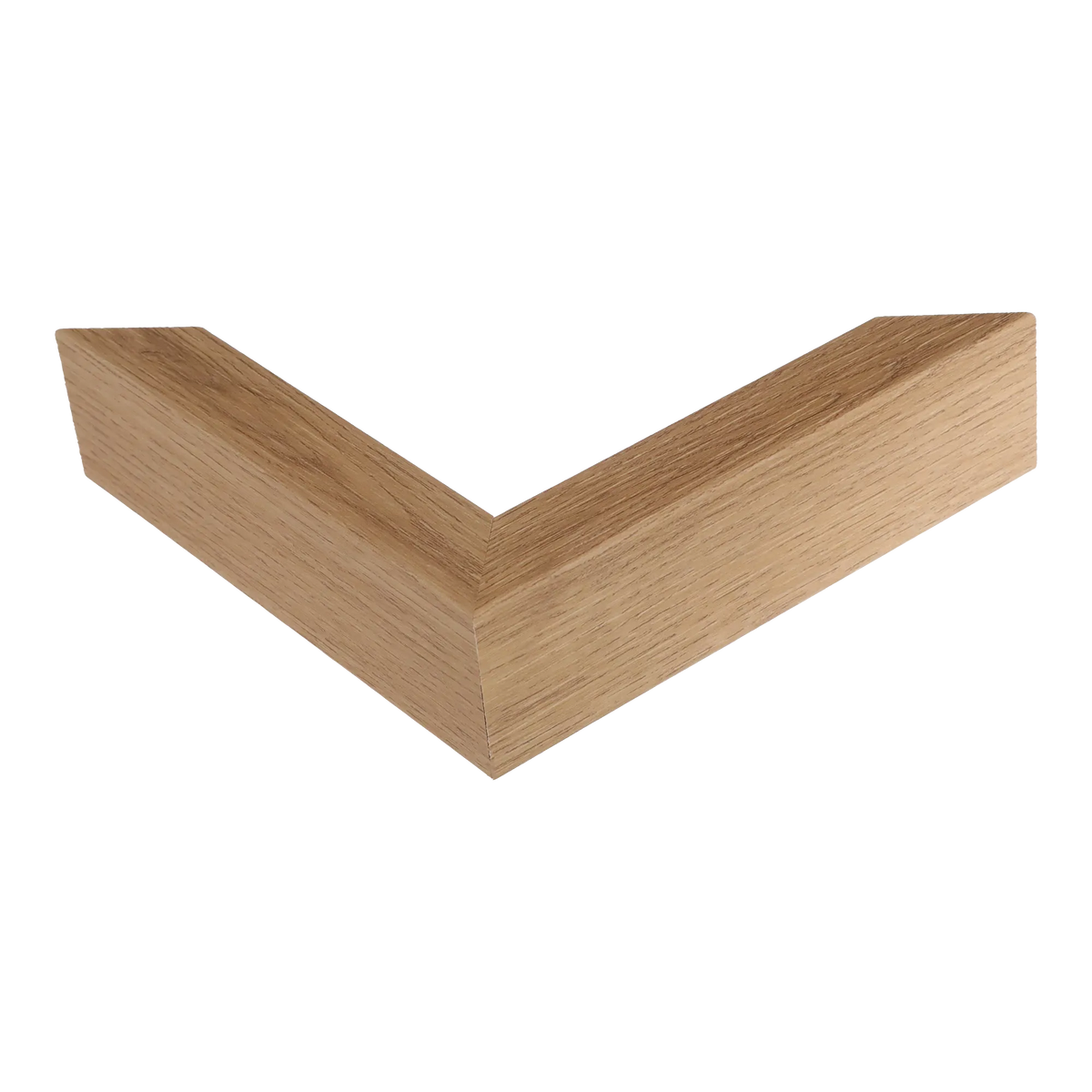 Corner view of Box in oak grain picture frame