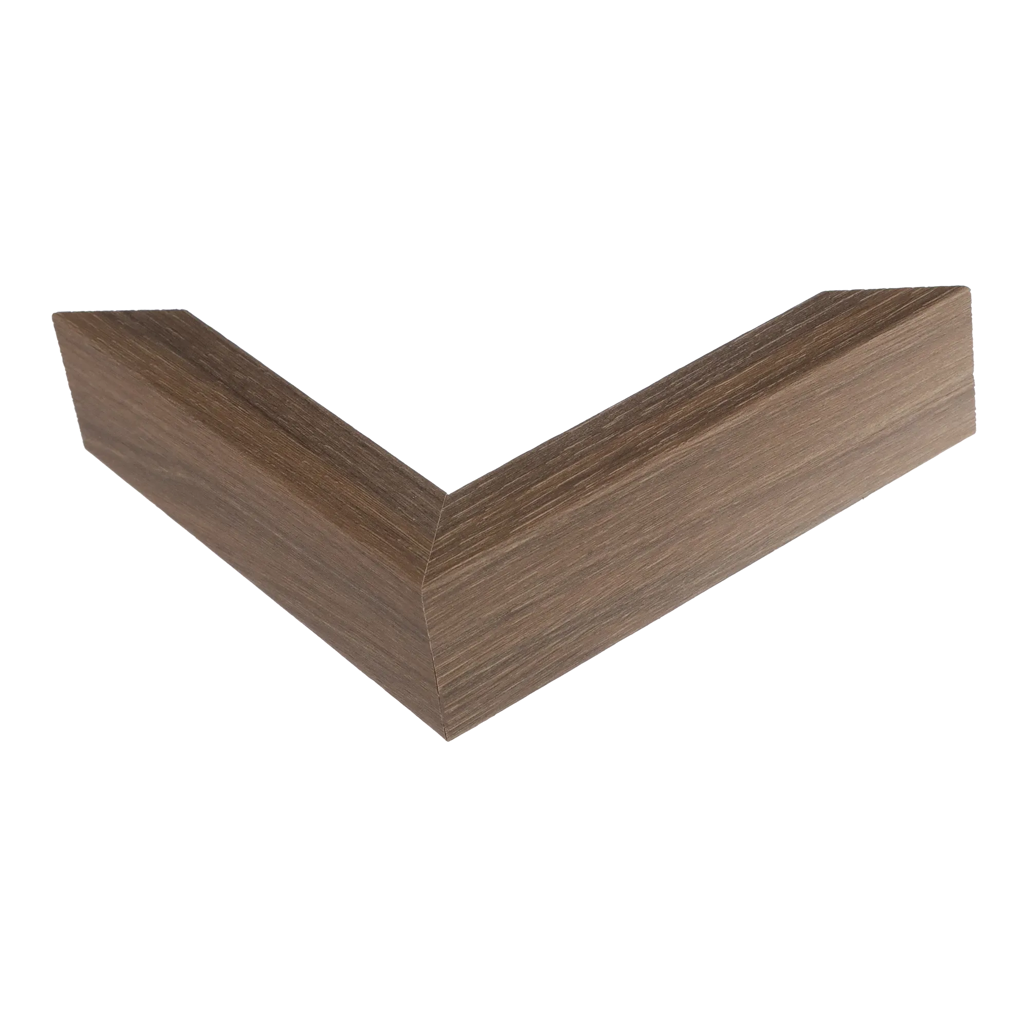 Corner view of Box in walnut grain picture frame