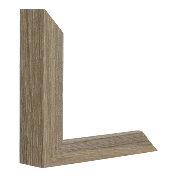 Vertical view of box walnut grain picture frame sample