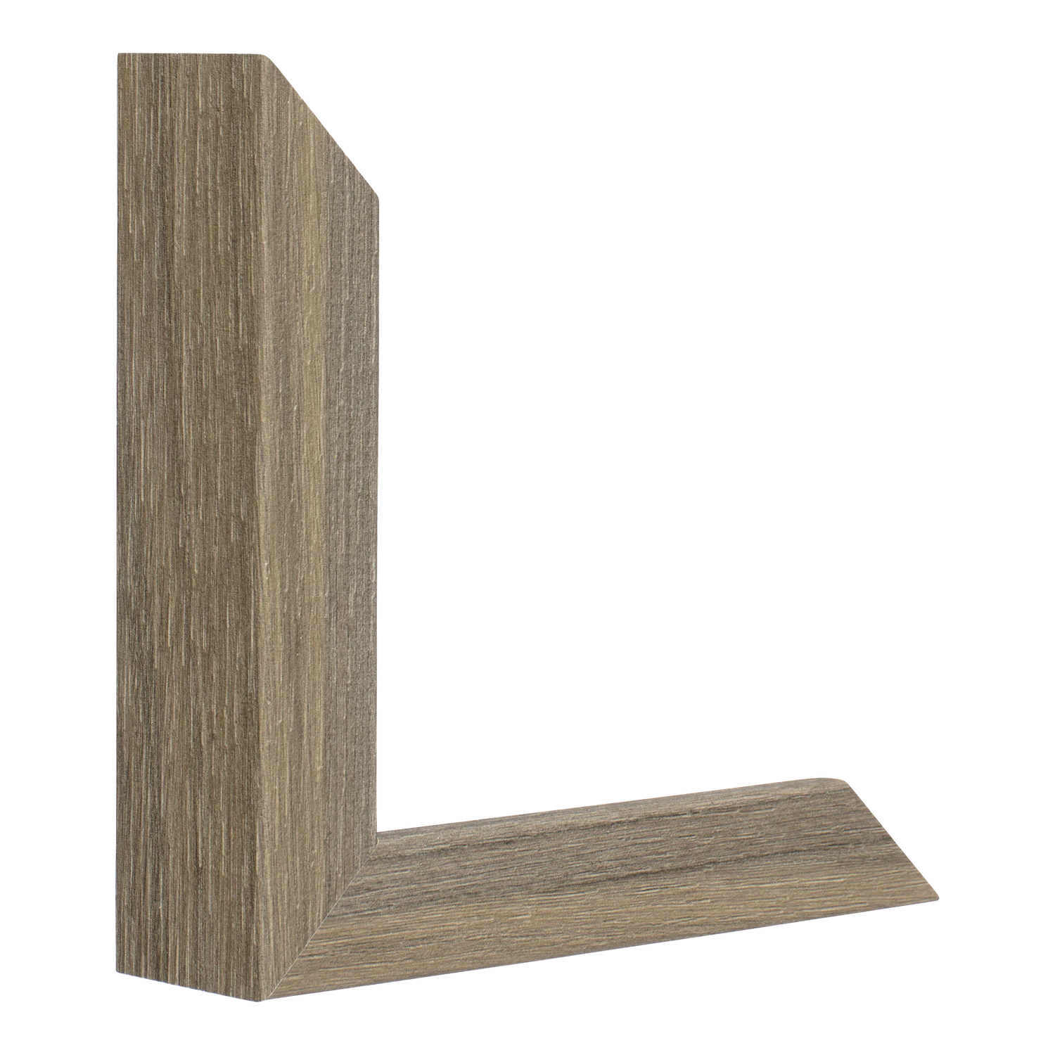 Vertical view of box walnut grain picture frame