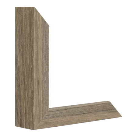 Vertical view of box walnut grain picture frame
