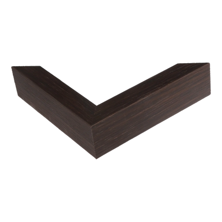 Corner view of Box in wenge grain picture frame