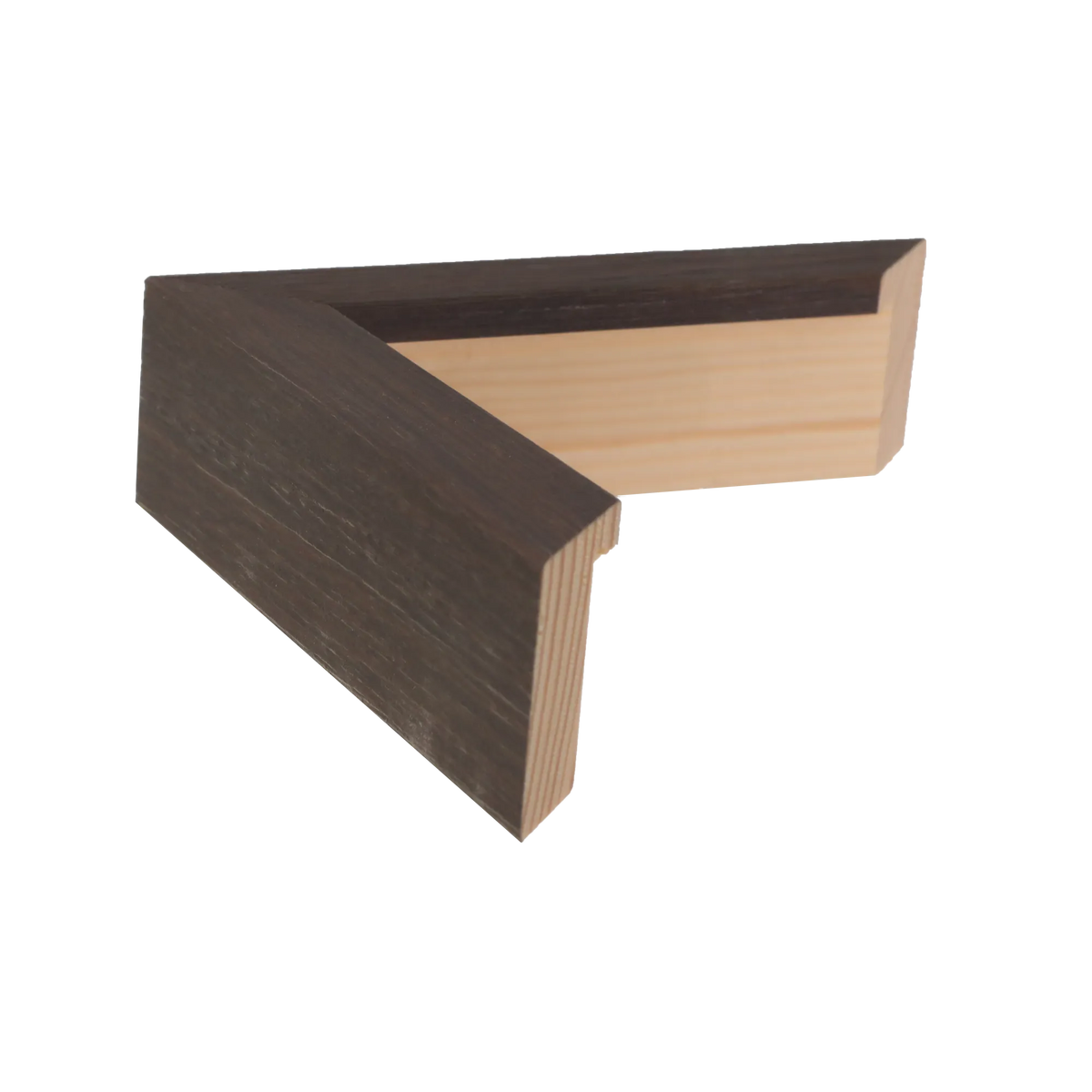 Side view of Box picture frame in wenge grain