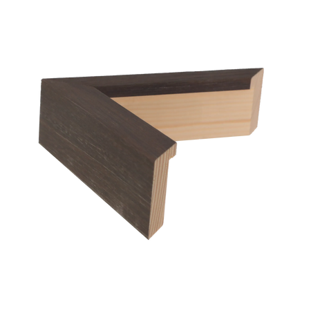 Side view of Box picture frame in wenge grain