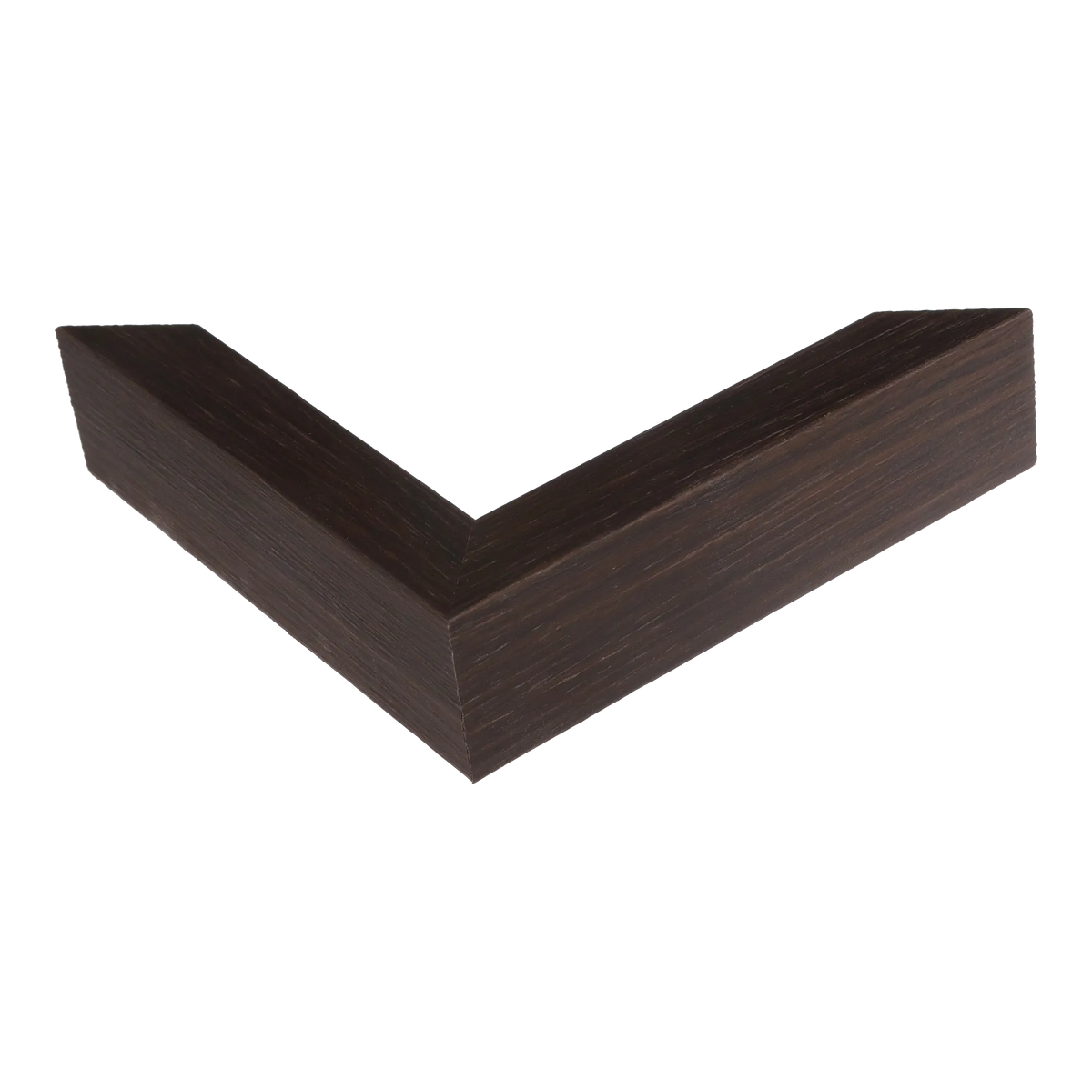 Corner view of Box in wenge grain picture frame