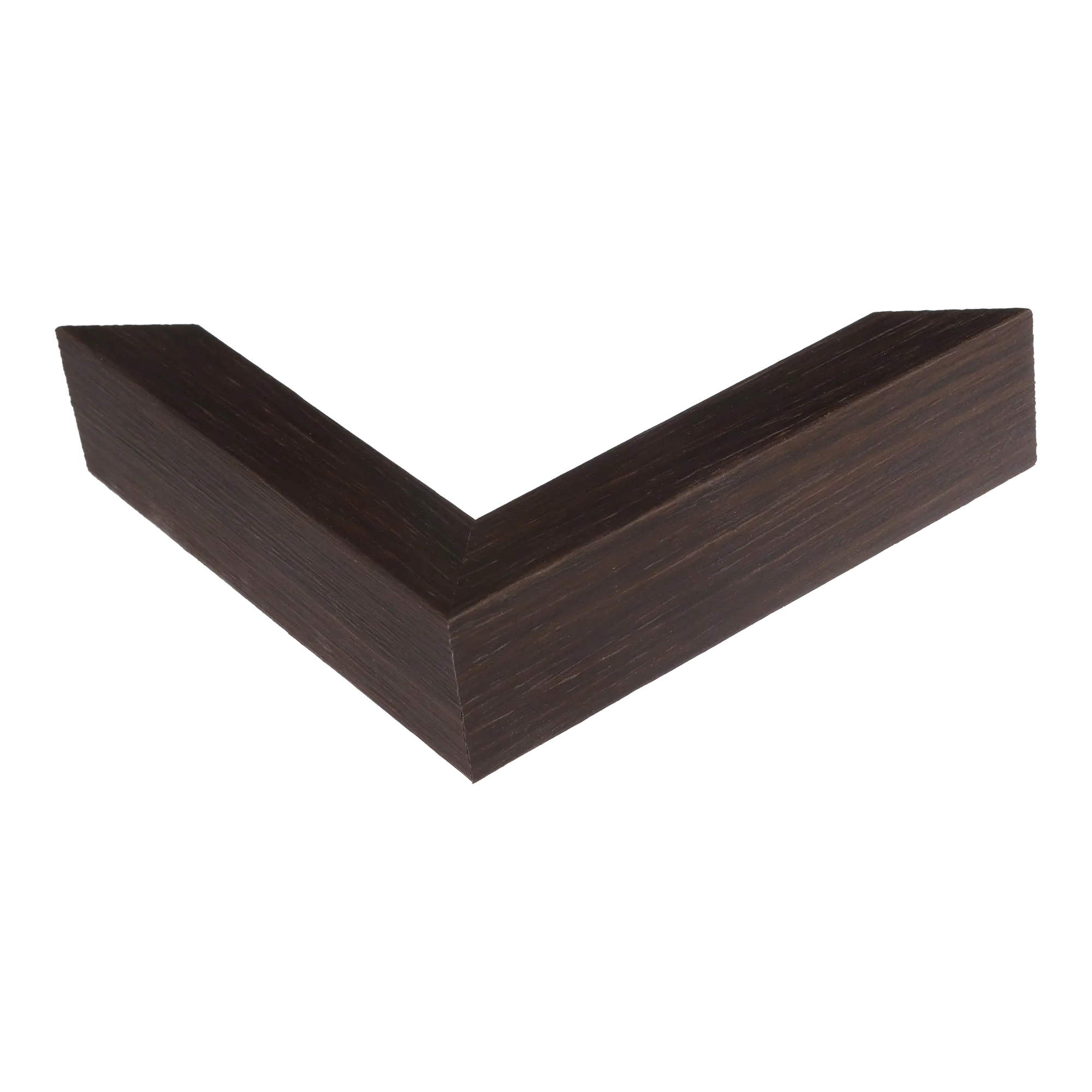 Corner view of Box in wenge grain picture frame