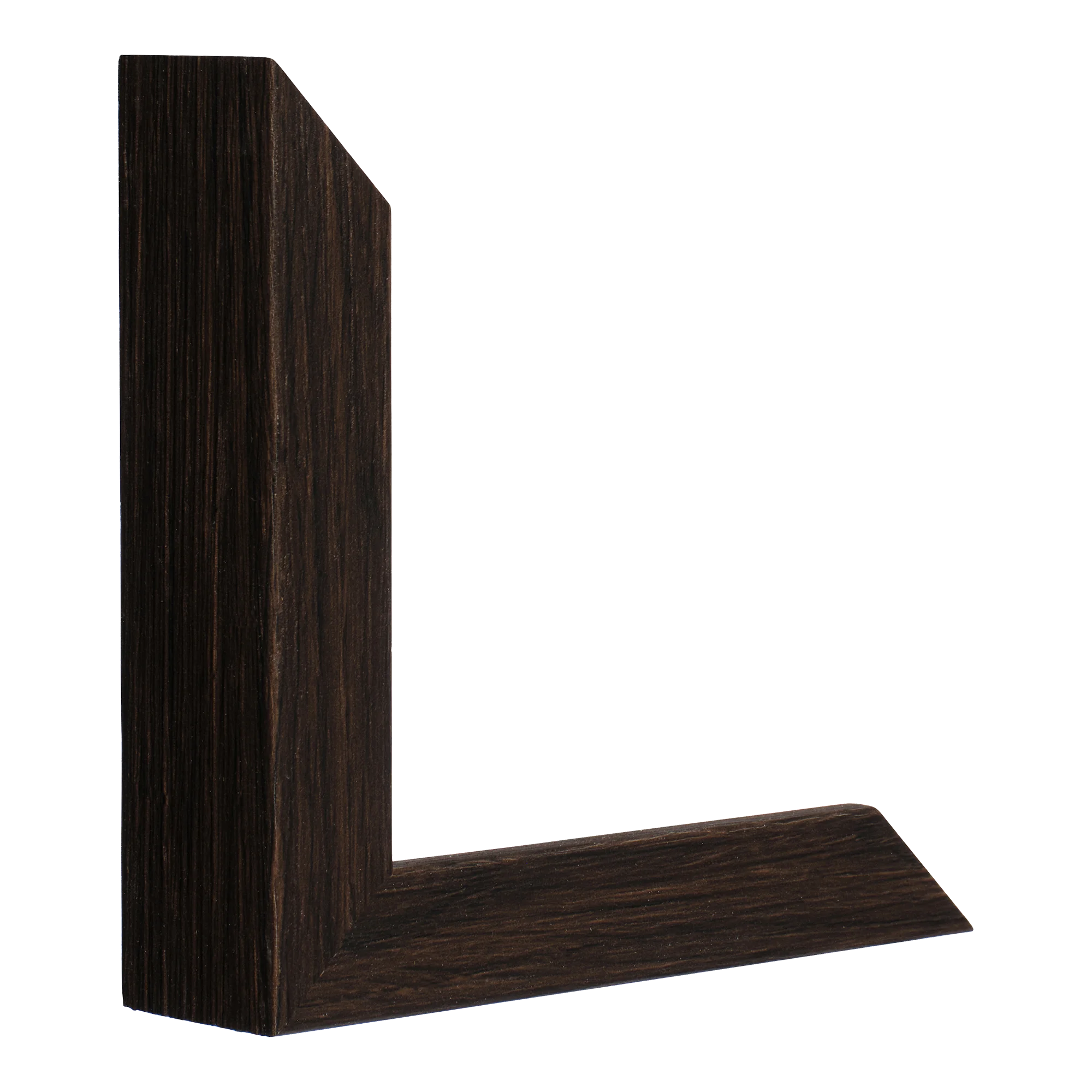 Vertical view of box wenge grain picture frame
