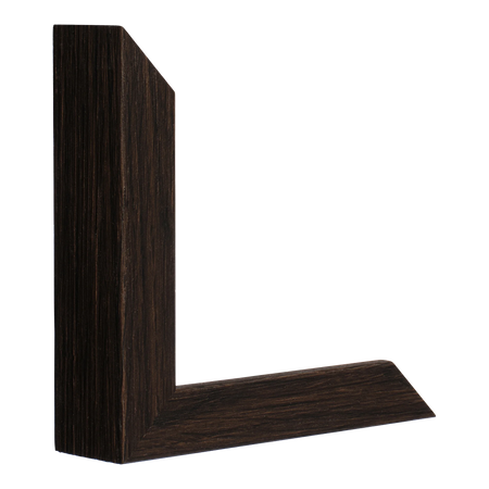 Vertical view of box wenge grain picture frame