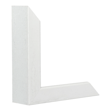 Vertical view of box white grain picture frame sample