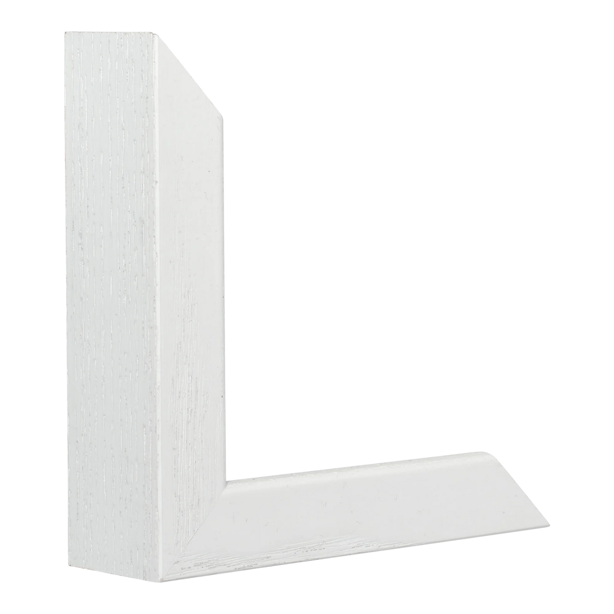 Vertical view of box white grain picture frame