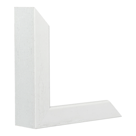 Vertical view of box white grain picture frame