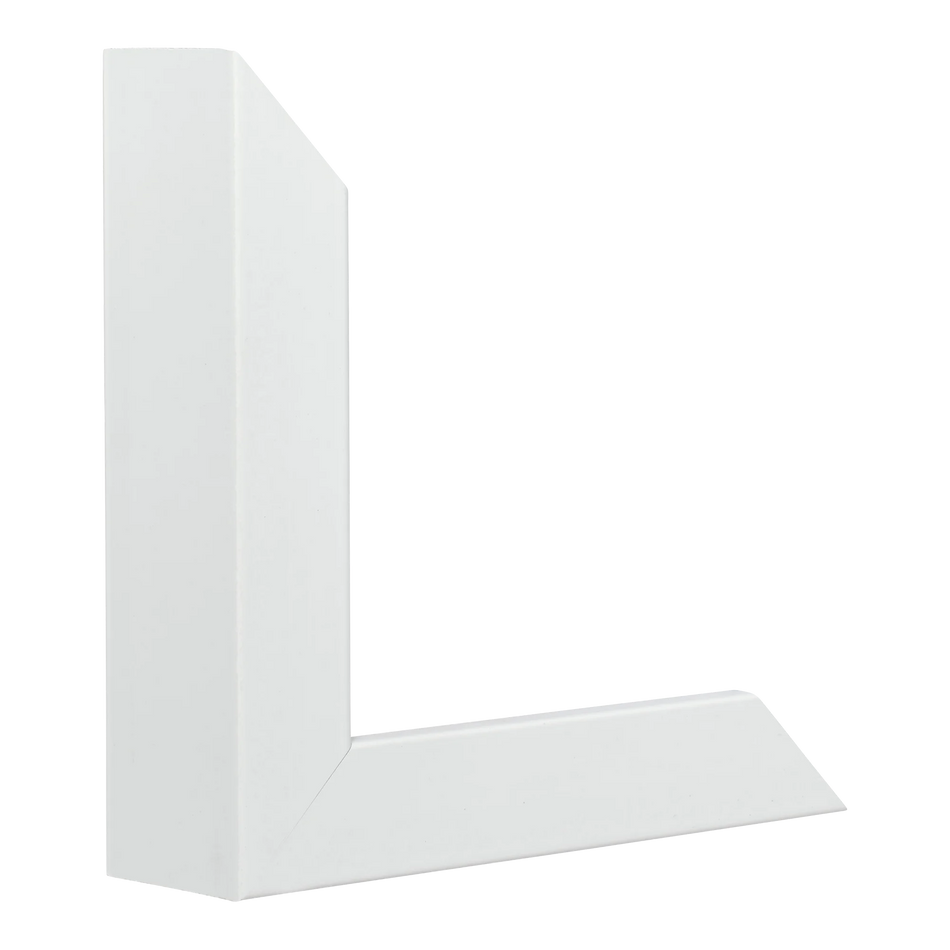 Vertical view of box white picture frame sample