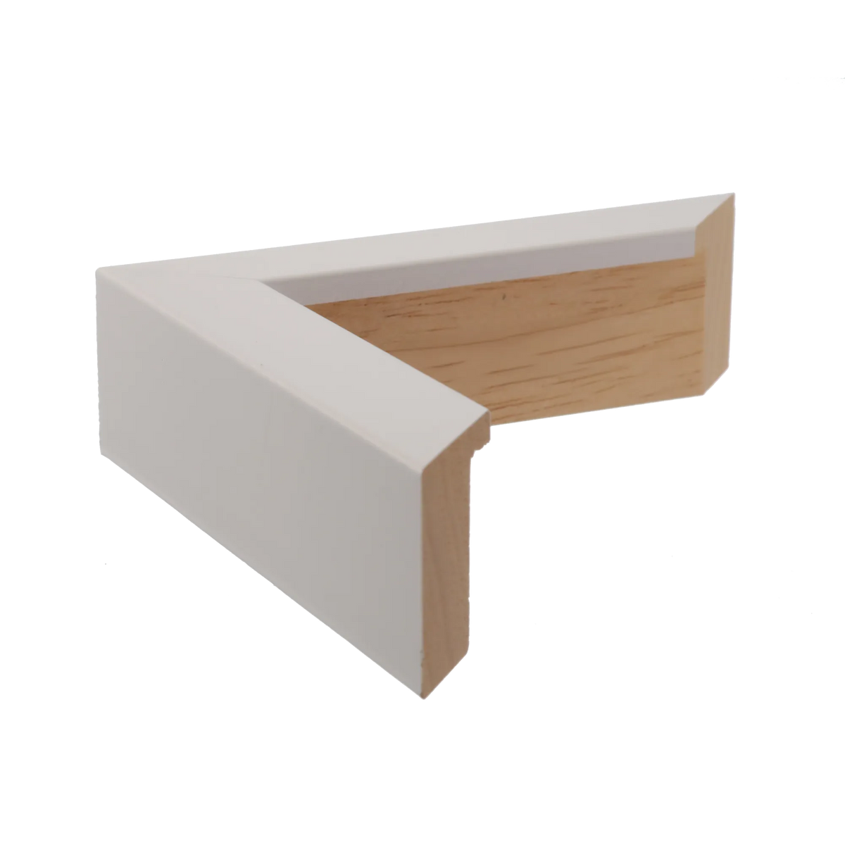Side view of Box picture frame in white