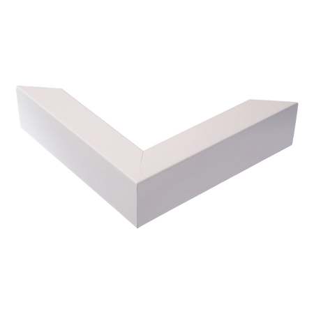 Corner view of Box in white picture frame