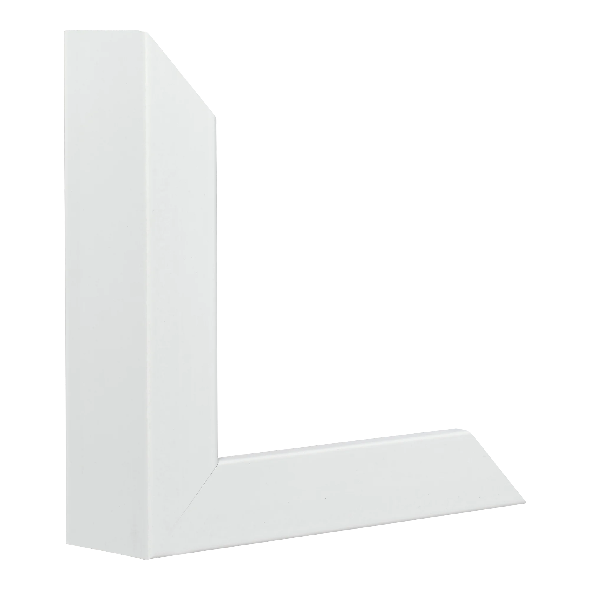 Vertical view of box white picture frame