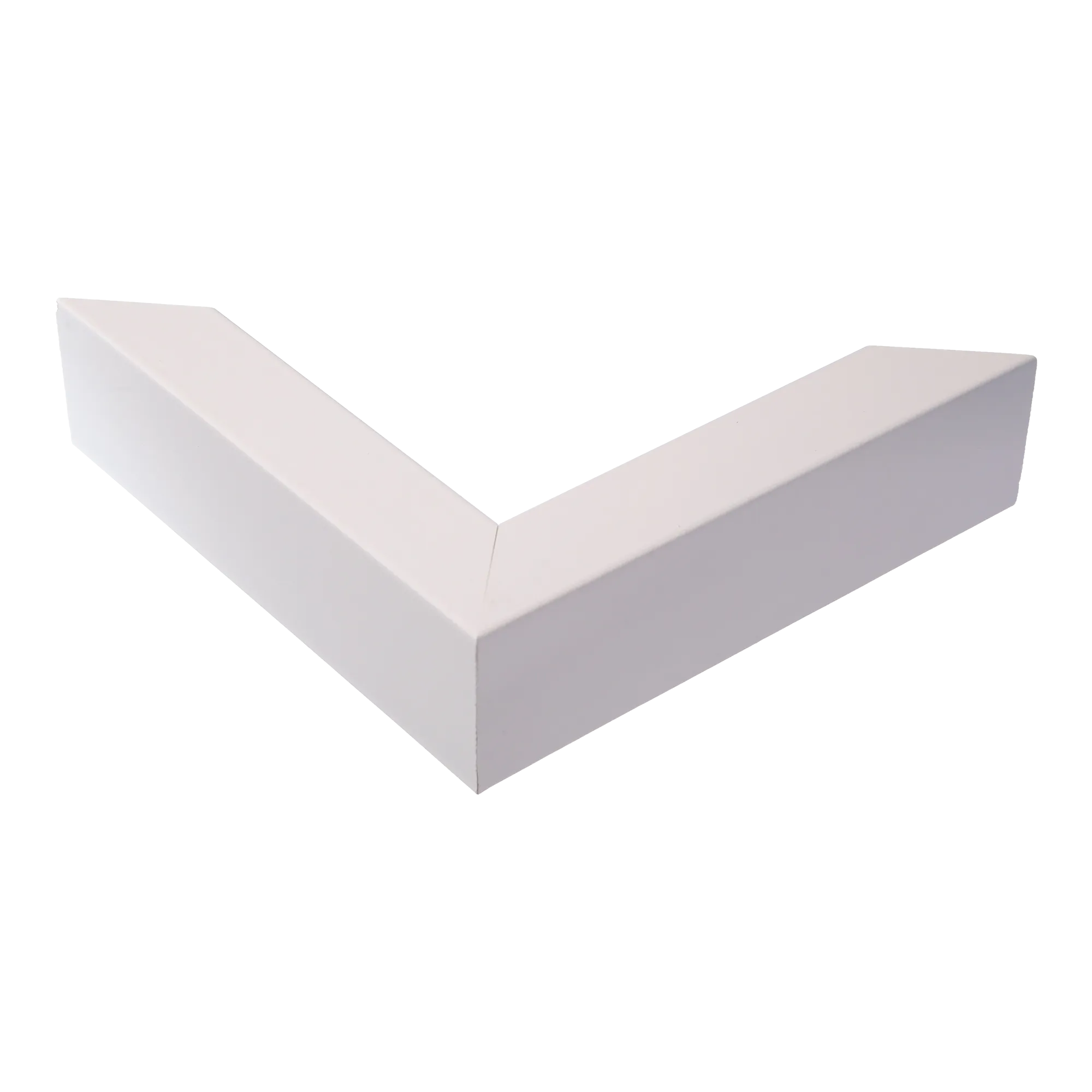 Corner view of Box in white picture frame