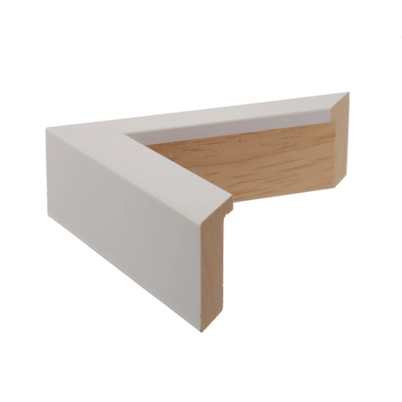 Side view of Box picture frame in white