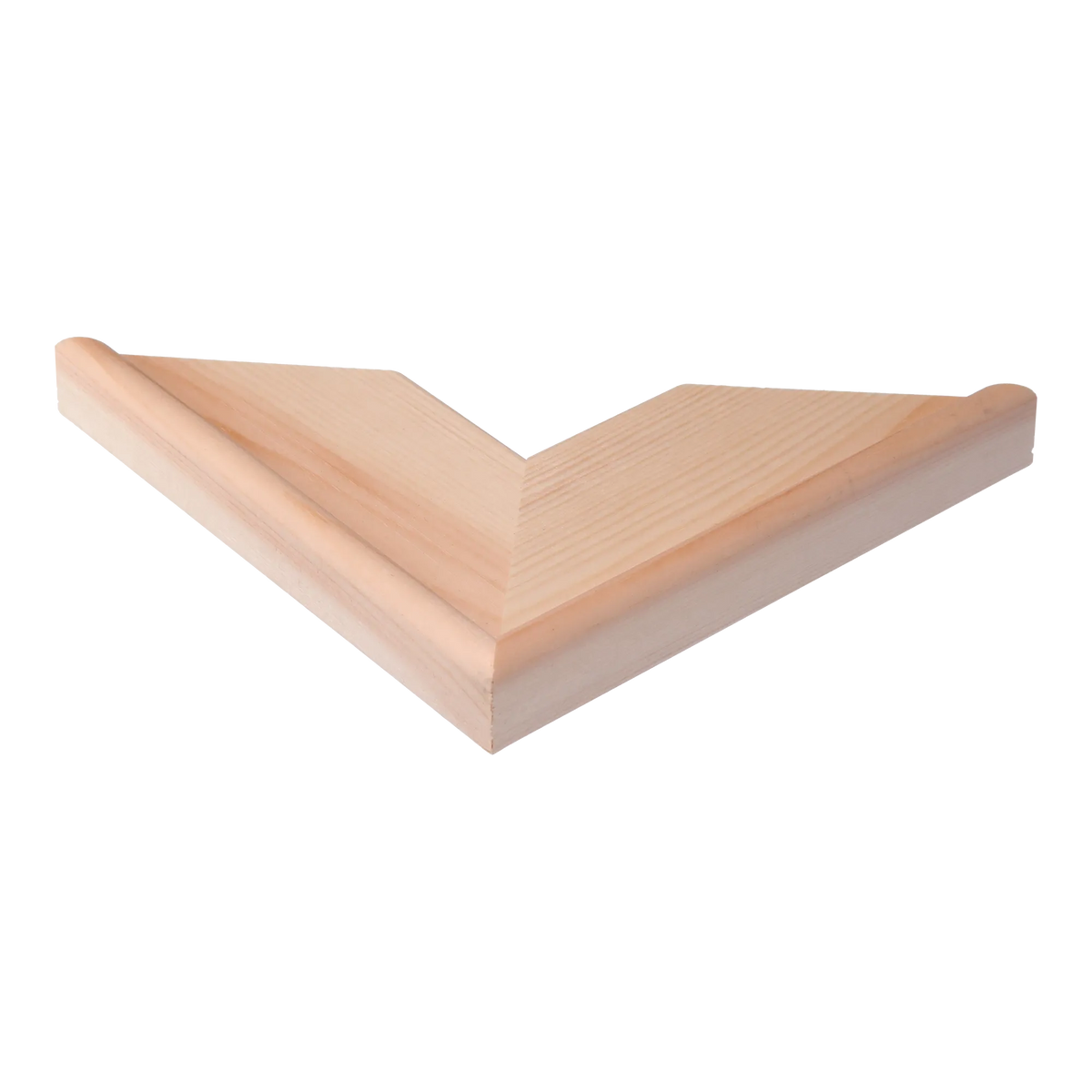 Corner view of Canvas Stretcher Bar 19mm in natural