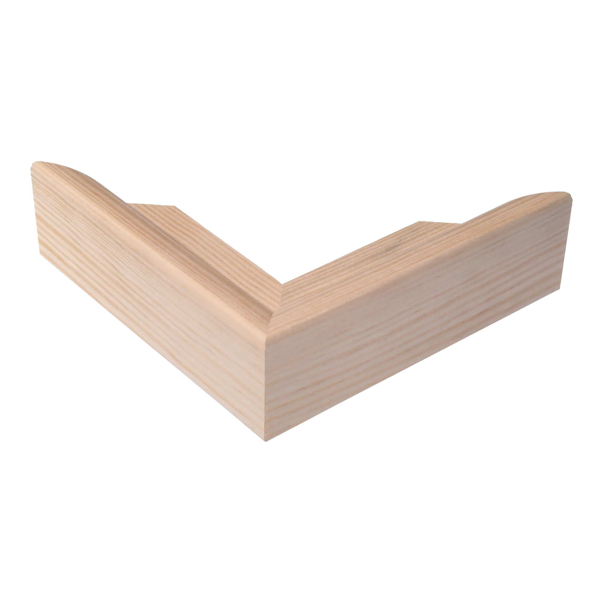 Corner view of Canvas Stretcher Bar 38mm in natural