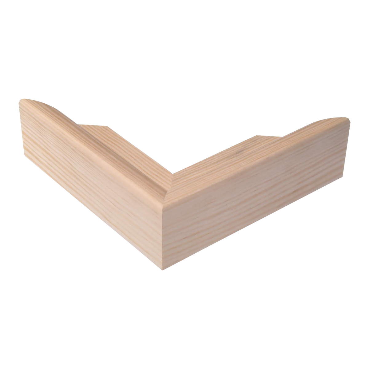 Corner view of Canvas Stretcher Bar 38mm in natural