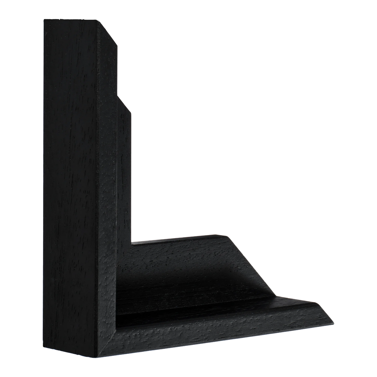 Vertical view of canvas float i black frame