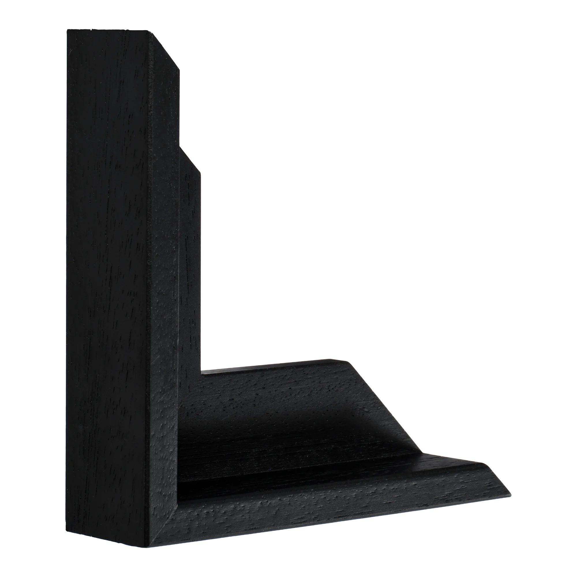 Vertical view of canvas float i black frame