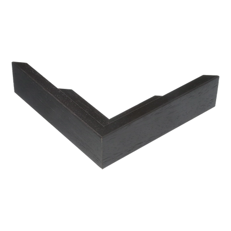 Corner view of Canvas Float I in black frame