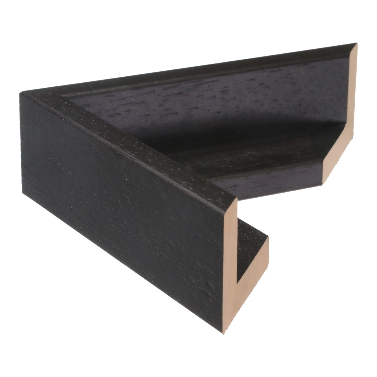 Side view of Canvas Float I frame in black