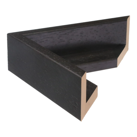 Side view of Canvas Float I frame in black