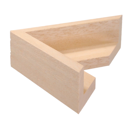 Side view of Canvas Float I frame in natural