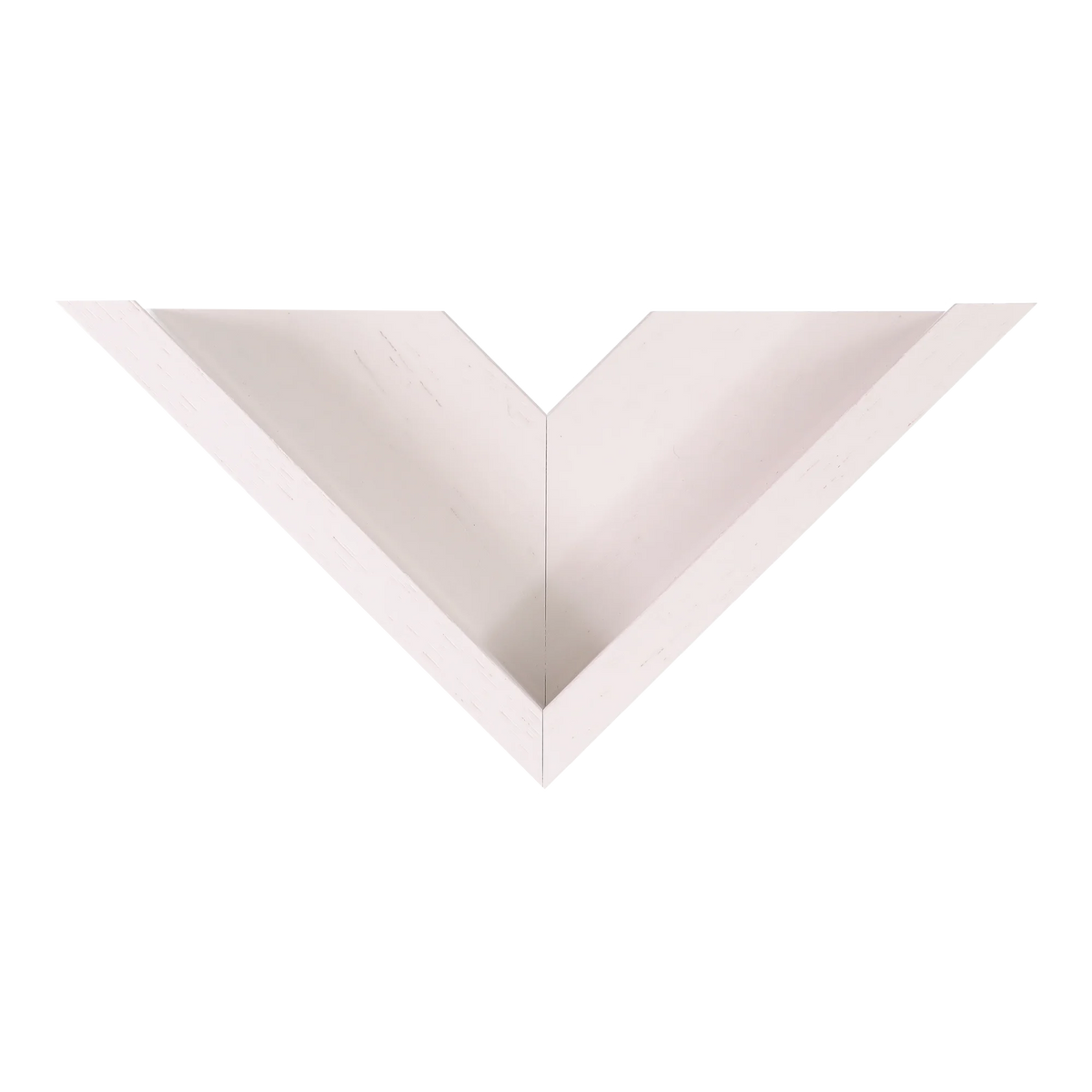 Top view of Canvas Float I frame in white